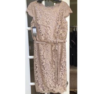 NEW Beautiful Tadashi Shoji dress! Color sand